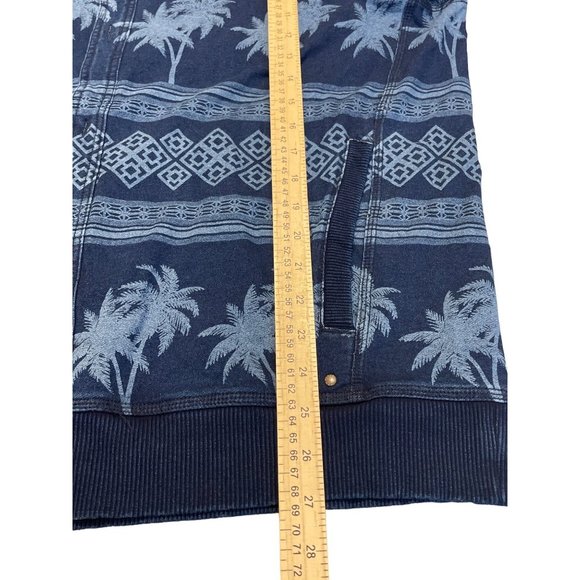 Mens TOMMY BAHAMA Blue Palm Tree Button Down Jacket Shirt sz XL‎ - Picture 6 of 9